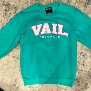Vail Colorado Sweatshirt Teal.